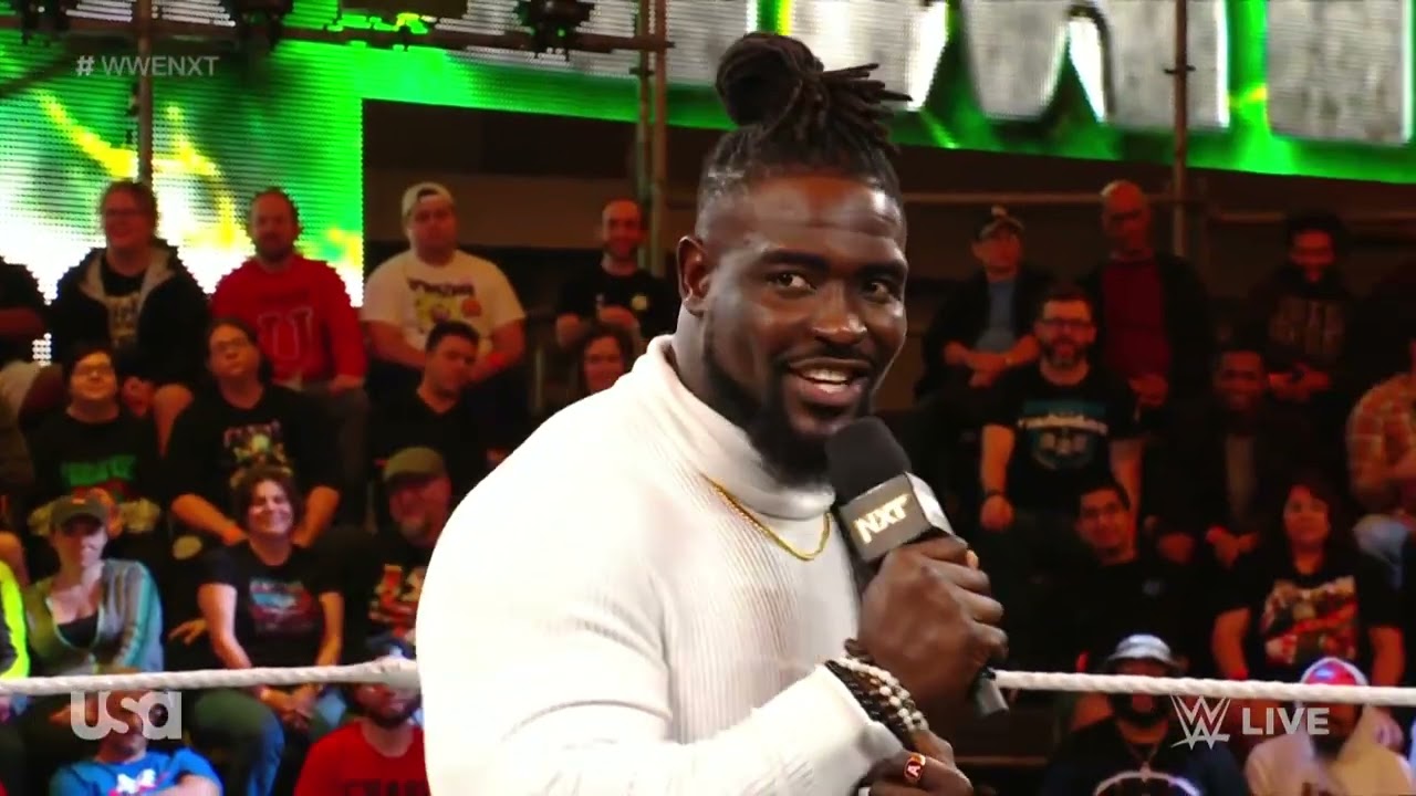 Oba Femi's first segment as the New NXT North American Champion | WWE NXT 01/16/24 background