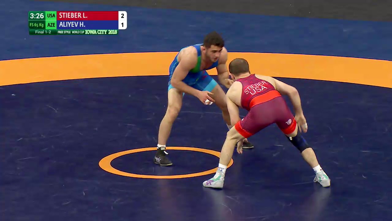 GOLD FS - 65 kg: L. STIEBER (USA) v. H. ALIYEV (AZE) background