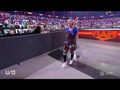 Randy Orton interrupts Alexa Bliss when she had already finished her Match (Full Segment) background