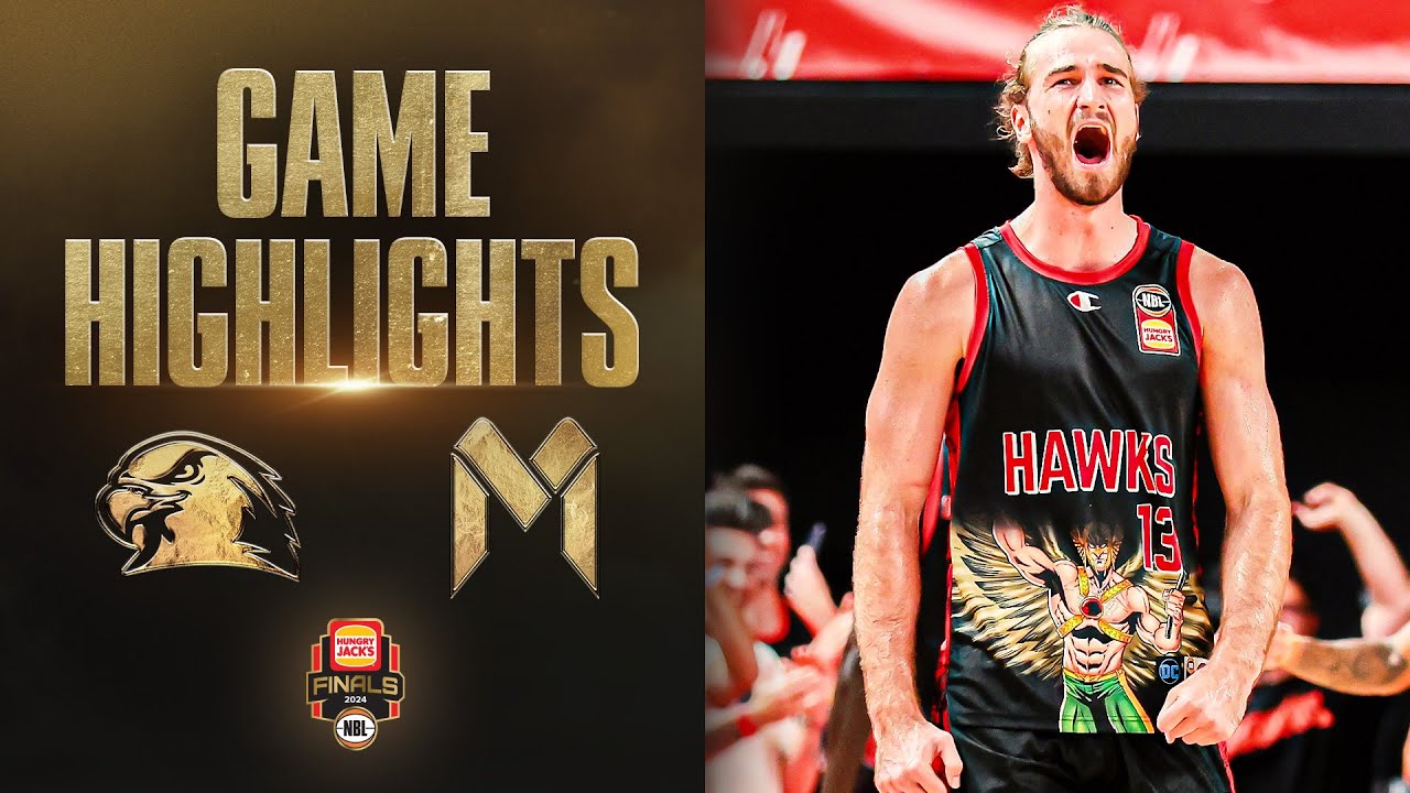 Illawarra Hawks vs. Melbourne United - Game Highlights - Round PlayOff 2, NBL24 background