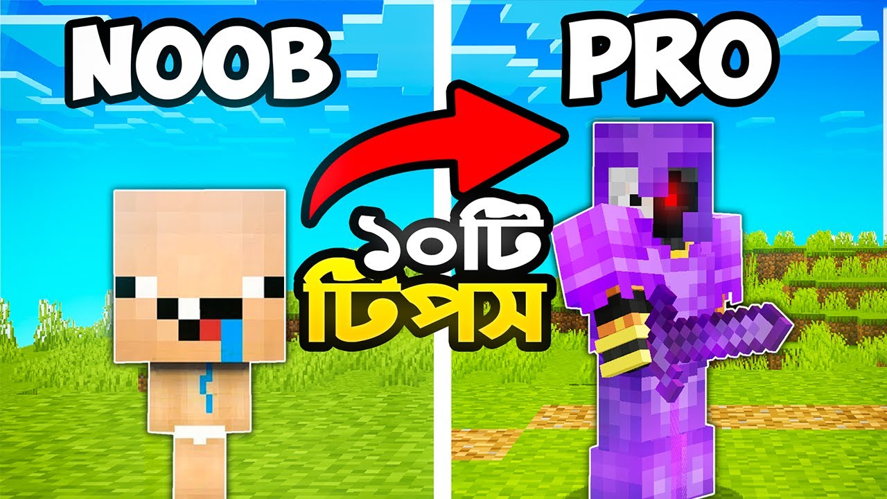 TOP 10 MINECRAFT PRO TIPS background