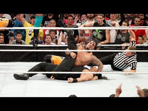 Roman Reigns pinned for the first time in WWE! 11-on-3 Handicap Match: Raw, Sept. 23, 2013