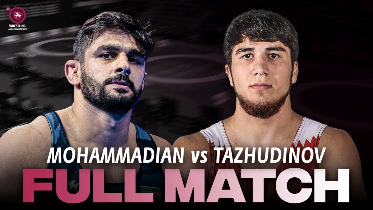A. TAZHUDINOV (BRN) vs. M. MOHAMMADIAN (IRI) | 2024 Asian Championships | Semi Final | FS 97Kg background
