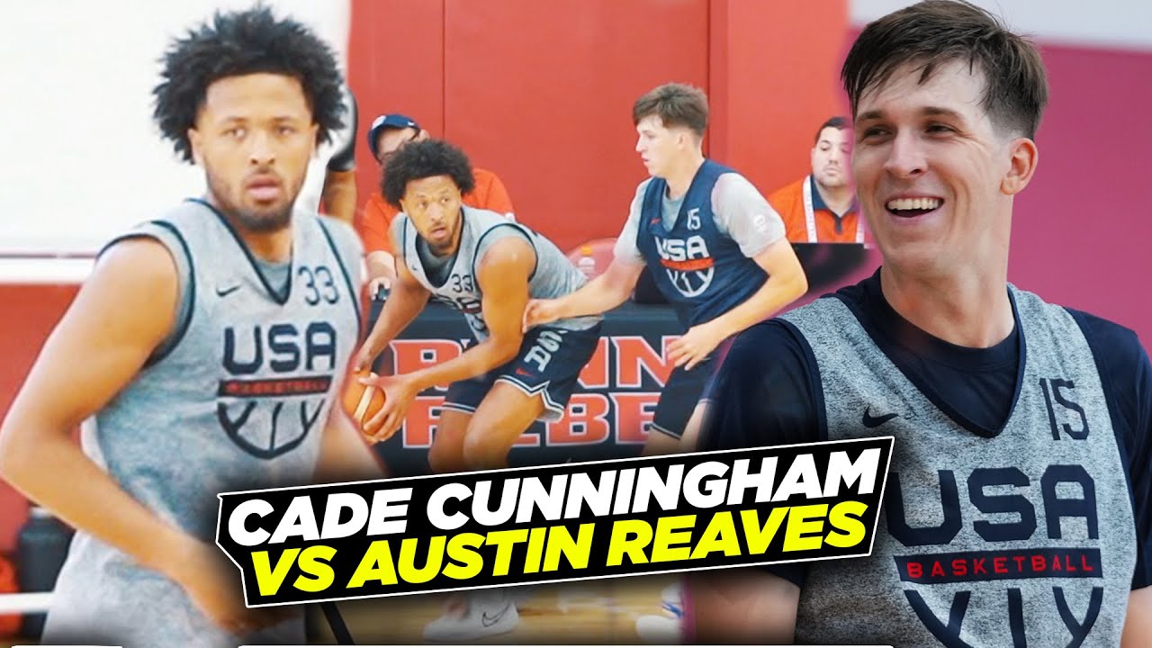 Austin Reaves & Cade Cunningham Battle at USA Basketball Scrimmage! Team USA vs USA Select Team background