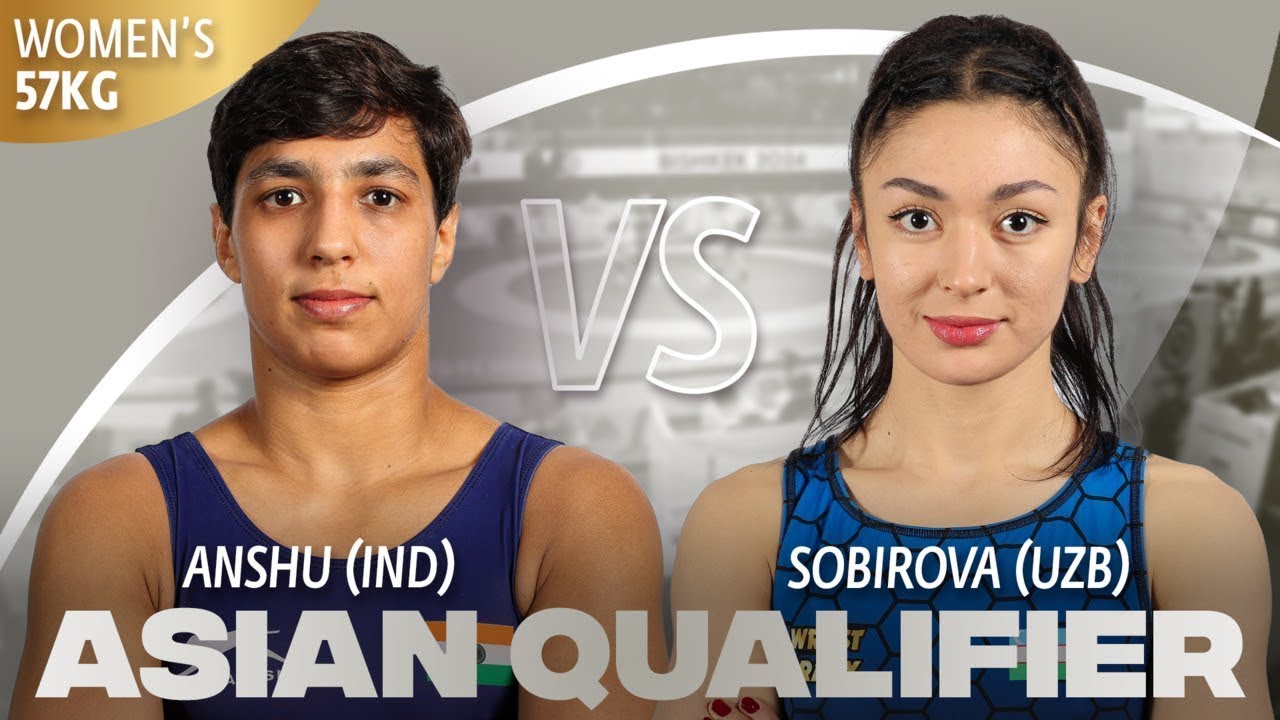 Laylokhon SOBIROVA (UZB) vs. Anshu ANSHU (IND) | 2024 Seniors OG Qualifier | Semi Final | WW 57Kg background