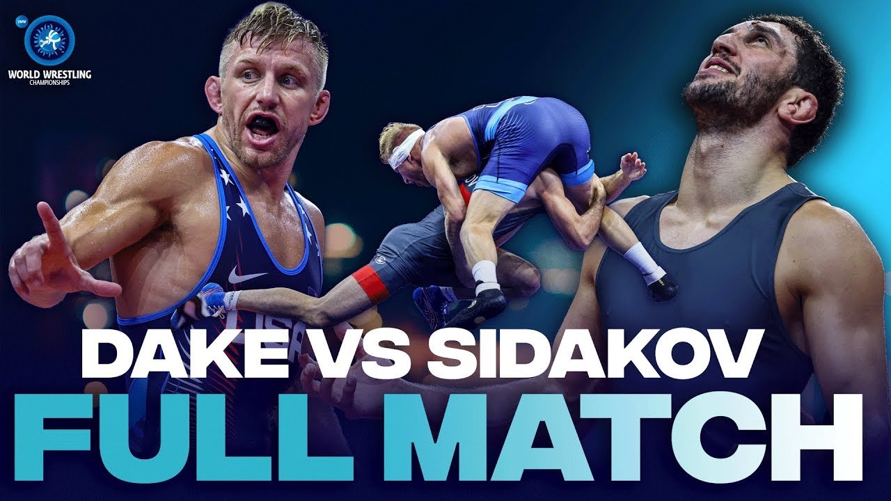 #TBT: Zaurbek SIDAKOV (AIN) & Kyle DAKE (USA) clash for 74kg gold at the '23 World C'ships background