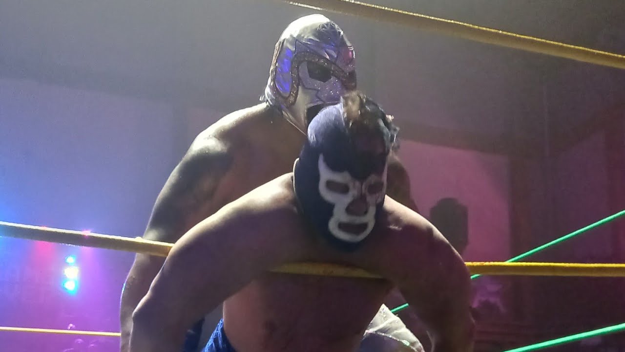 Blue Demon Jr Vs DMT Azul mano a mano súper libre en la Arena Neza
