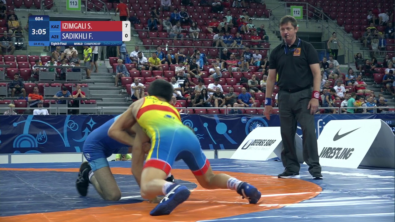 1/8 GR - 45 kg: S. IZIMGALI (KAZ) v. F. SADIKHLI (AZE)