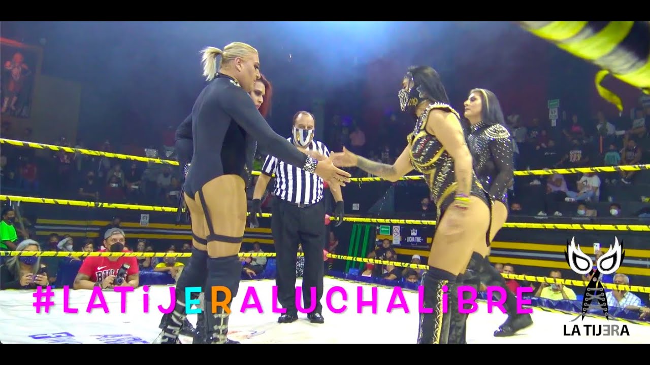 Jessy Ventura y Diva Salvaje "Las Shotas" Vs Lady Shani y Mamba (IWRG Vs AAA) Arena Naucalpan background