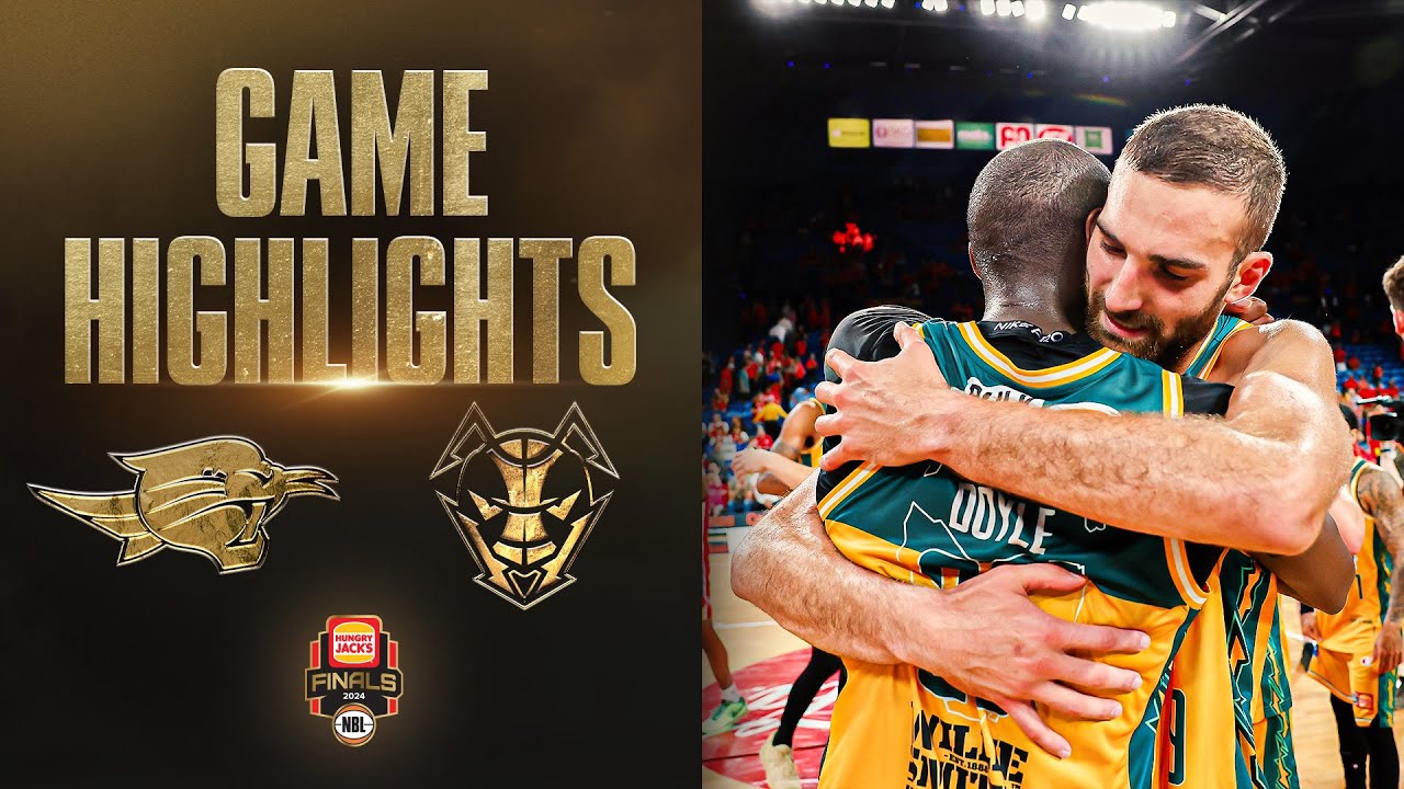 Perth Wildcats vs. Tasmania JackJumpers - Game Highlights - Round PlayOff 1, NBL24 background