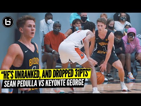 He's Unranked And Dropped 31Pts on a Nike Team! Sean Pedulla vs Keyonte George background
