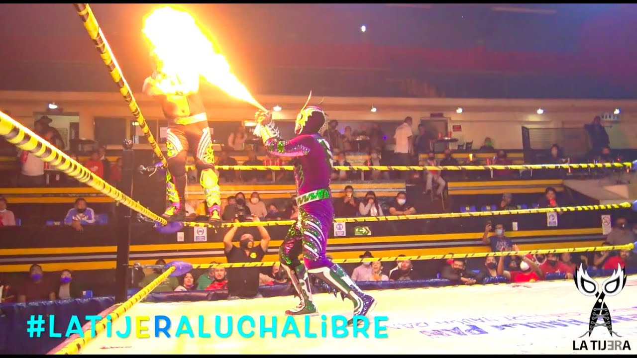 Abismo Negro Jr Vs Hijo de Alebrije (AAA Vs IWRG) Arena Naucalpan background