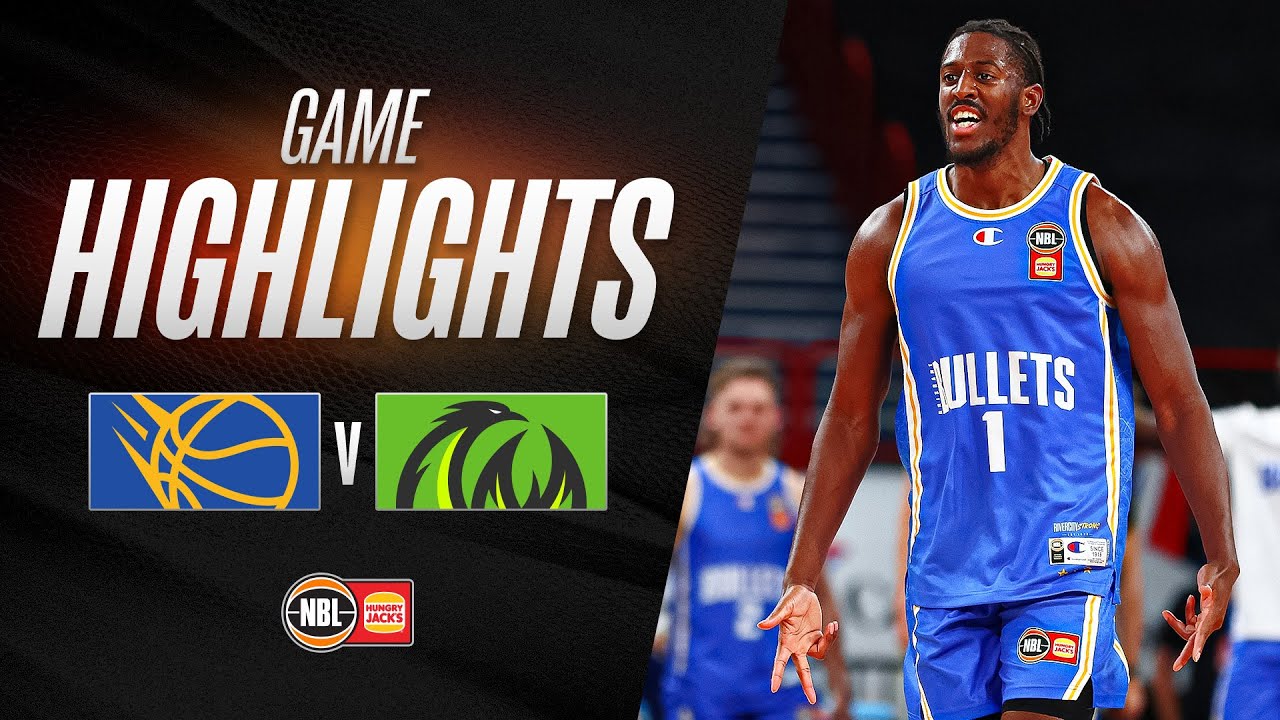 Brisbane Bullets vs. South East Melbourne Phoenix - Game Highlights - Round 12, NBL25 background