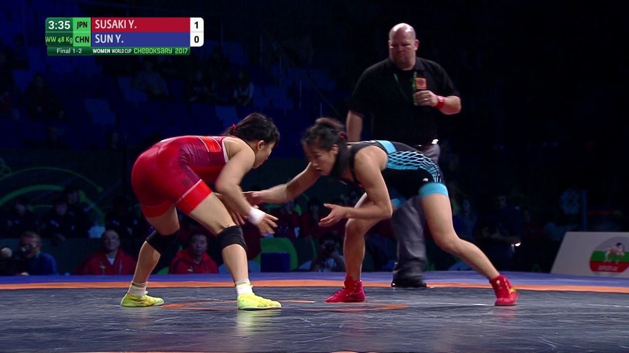 GOLD WW - 48 kg: Y. SUSAKI (JPN) df. Y. SUN (CHN) by VPO1, 4-2 background