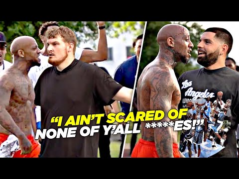 Streetballer Had BEEF With Us.. So We Settled It... AGGRESSIVE 5v5 Streetball! Ft Greg Helt background