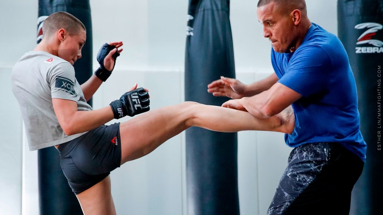 Rose Namajunas Open Workout (With Pat Barry) - MMA Fighting backdrop
