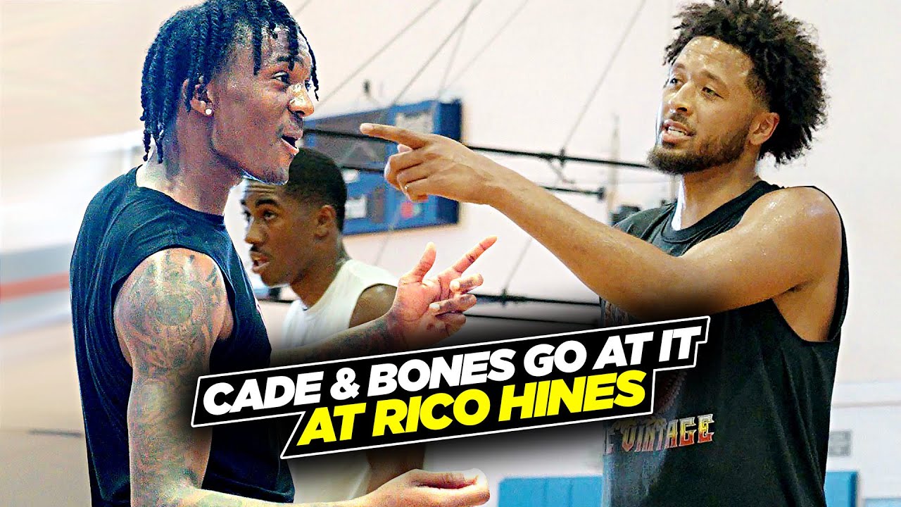 Cade Cunningham, Ausar Thompson & Bones Hyland GO AT IT at Rico Hines Runs! background