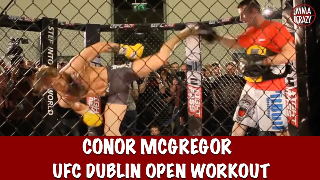 Conor McGregor UFC Fight Night Dublin Open Workouts background