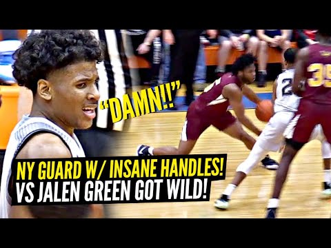 Jalen Green Faces SHIFTY New York Point Guard w/ INSANE HANLDES Posh Alexander!! TEAMS GET TESTED!! background