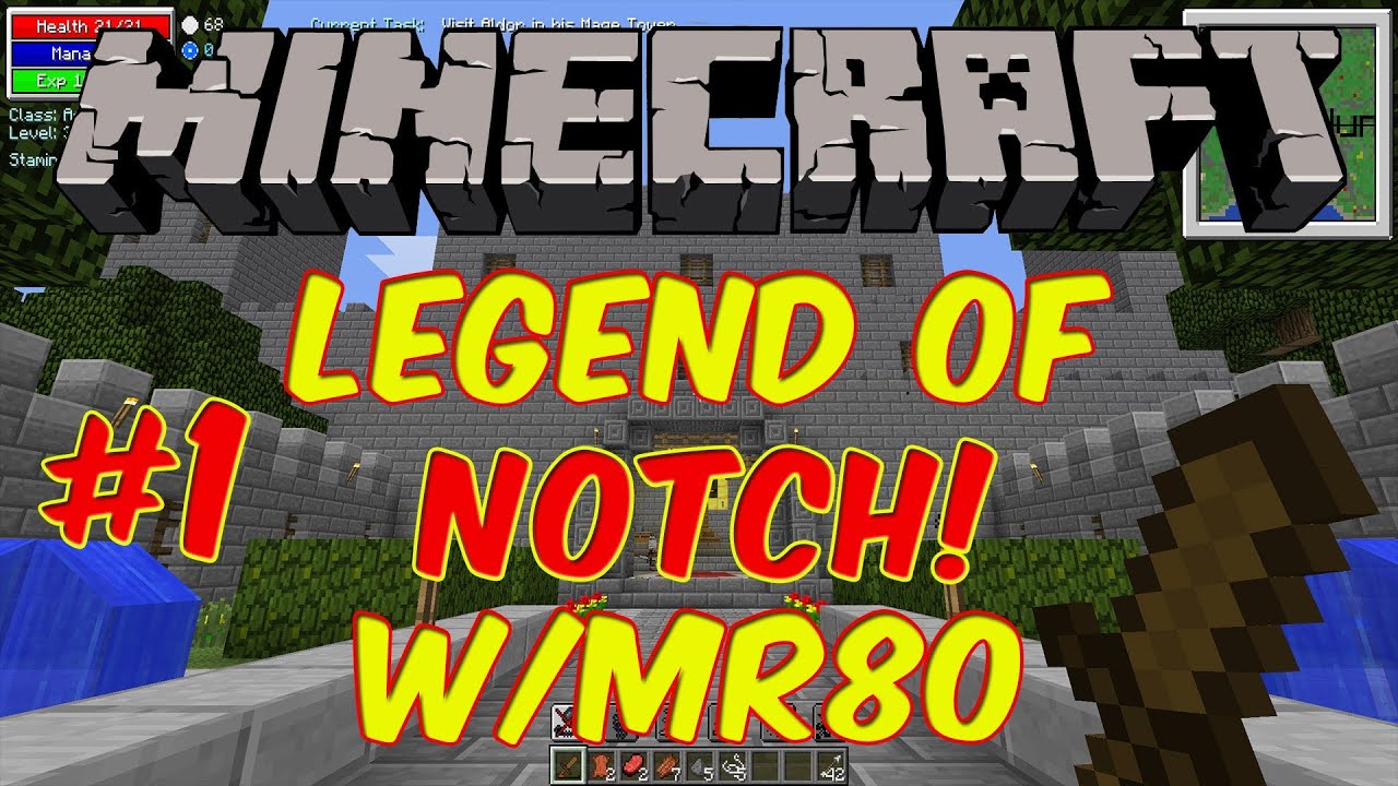 Minecraft: The Legend Of Notch! w/Mr80 Ep1- The Adventure Awaits!