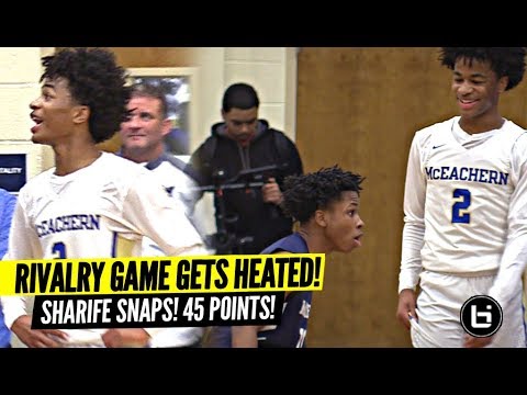 Sharife Cooper RESPONDS To Trash Talking Crowd w/ CRAZY w/ 45 Points!! HEATED Rivalry Game! background
