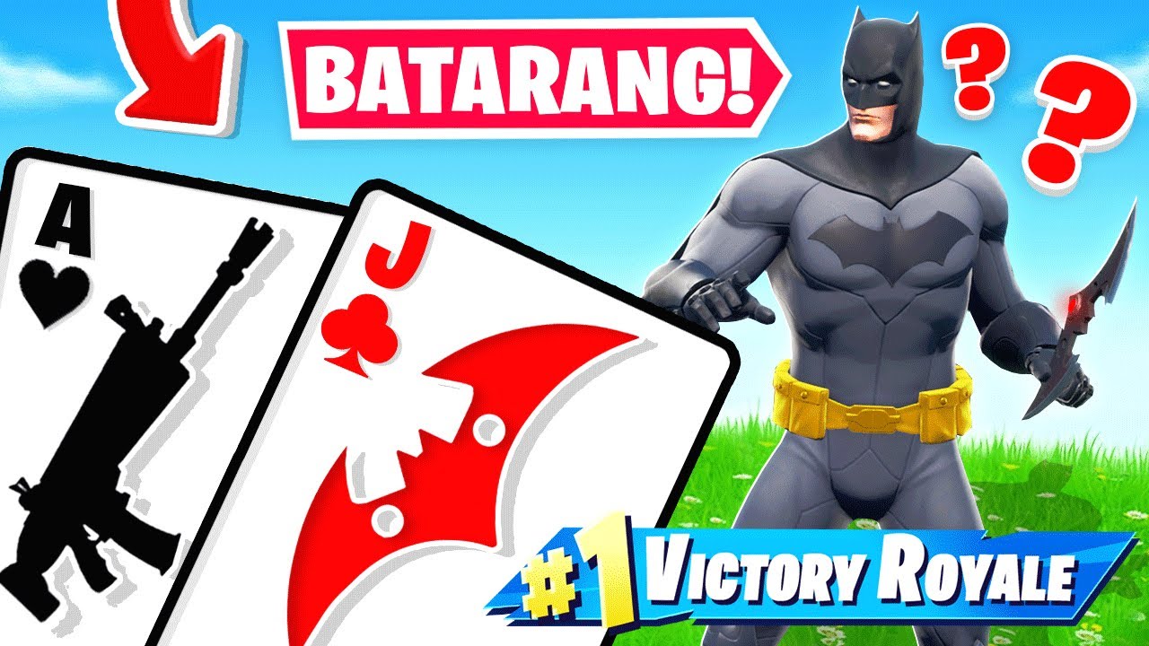 WIN THE BATARANG!! *21* Card Game for LOOT! (Fortnite) background