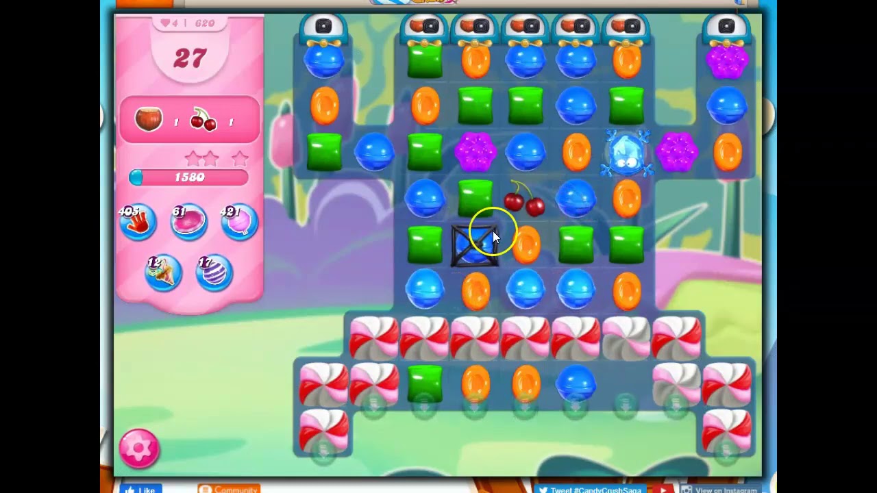 Candy Crush Tutorial: Candy Frog; fill him, move him, turn him into a special! background