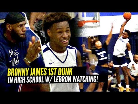 LeBron Watches Bronny James DAMN NEAR END DEFENDER & 1ST High School Dunk!! Sierra Canyon SHOWS OUT! background