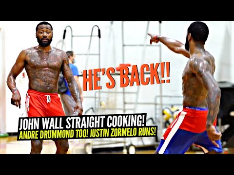 John Wall STRAIGHT COOKING at Justin Zormelo Pro Runs!! HE'S BACK!!! Andre Drummond a BIG GUARD!? background