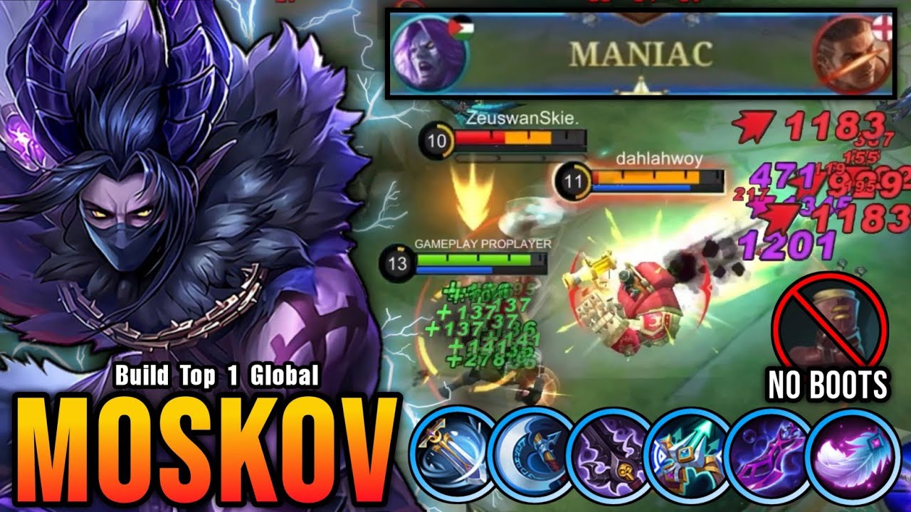 21 Kills!! Moskov Maximum Damage Build, Almost SAVAGE!! - Build Top 1 Global Moskov ~ MLBB backdrop