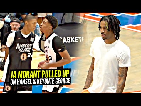 Ja Morant Pulls Up On Hansel Enmanuel & Keyonte George & Hits The Griddy! Iverson Classic Highlights background