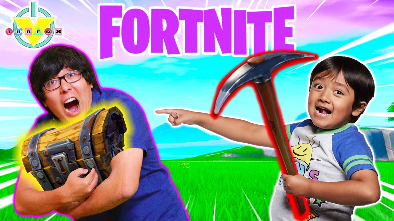 RYAN VS DADDY IN FORTNITE BATTLE! Let’s Play Fortnite with VTubers Ryan from Ryan’s World background