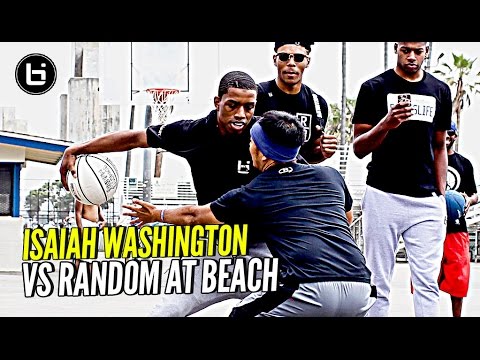 JellyFam Isaiah Washington 1 on 1 vs Random Fan at Venice Beach!!! #BILAAG Weekend background