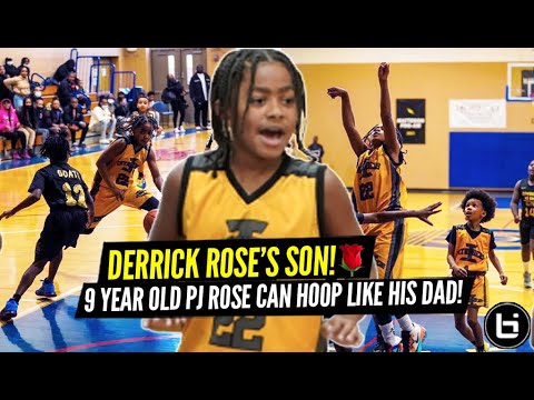 DERRICK ROSE'S SON PJ Rose Can Hoop Like His Dad! 9 Years Old!