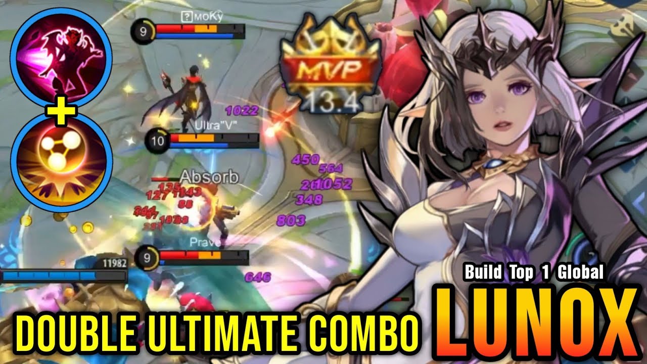 100% Deadly!! Lunox Double Ultimate Combo!! - Build Top 1 Global Lunox ~ MLBB background