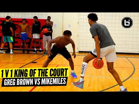 1 V 1 KING OF THE COURT! Greg Brown, Mike Miles & EYBL Texas Titans background