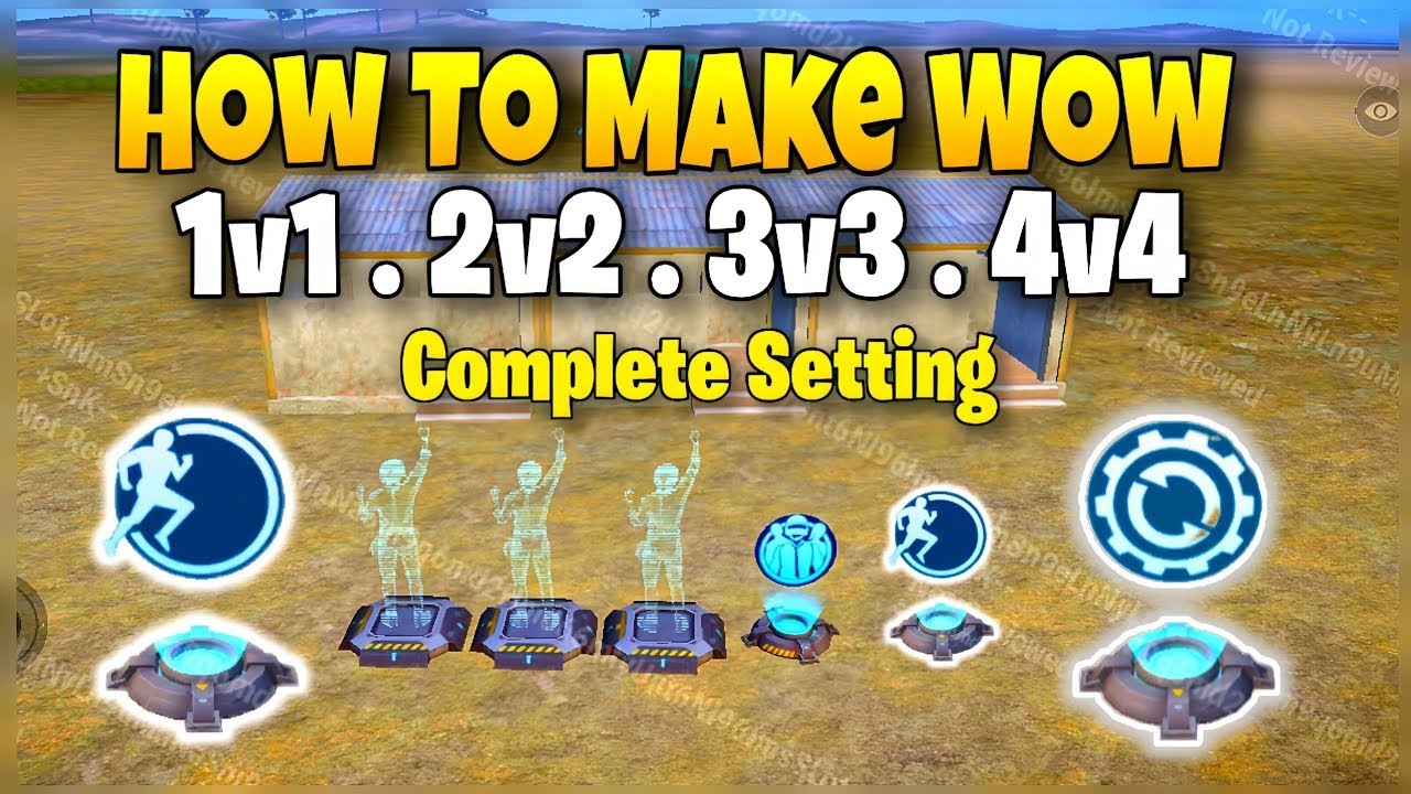 WOW Map Tutorial PUBG Mobile | Create Custom 1v1 2v2 3v3 4v4 Maps Like a Pro! #pubgmobile #pubg backdrop