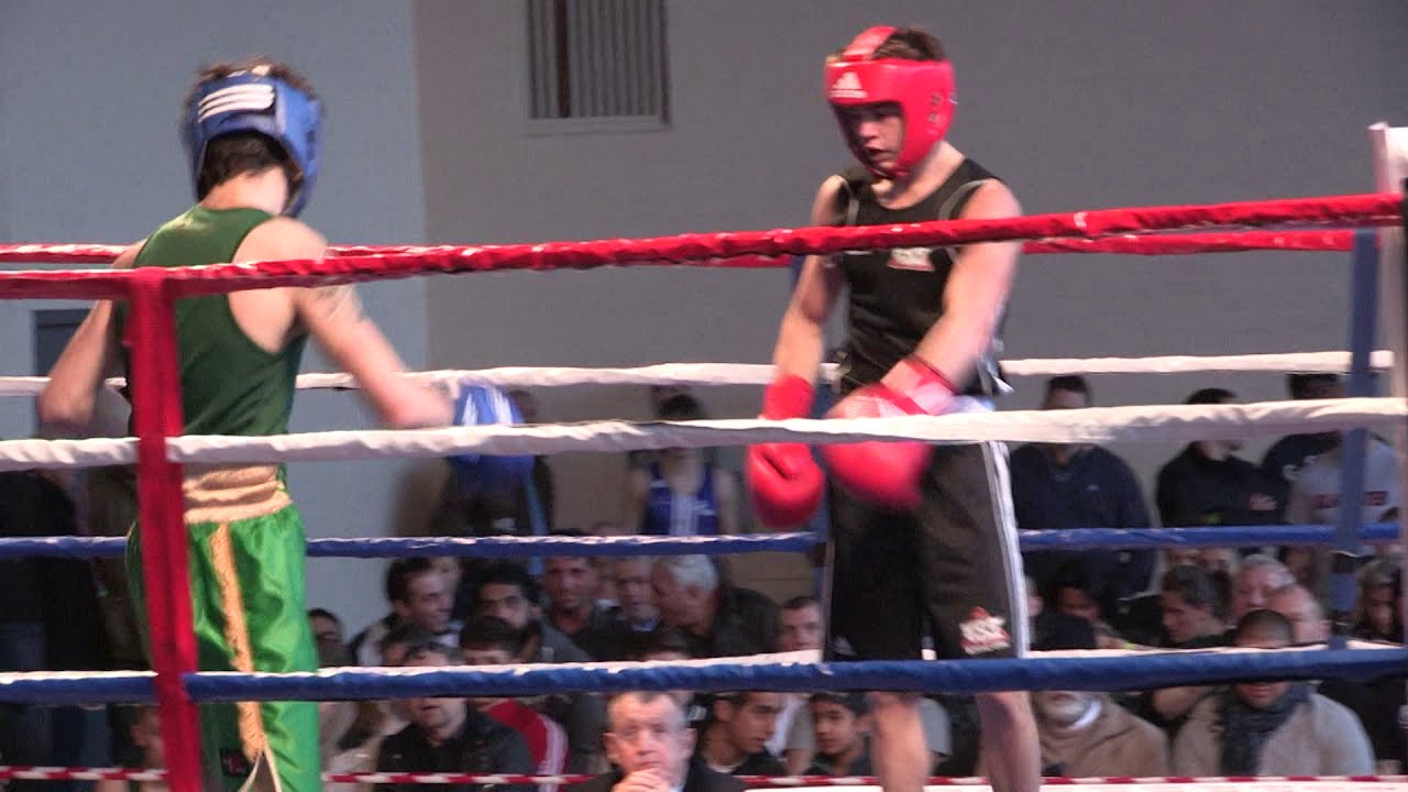Peter McGrail vs Billy Beer 56kg ABA Youth Final, in Walkden, Manchester 2014 background