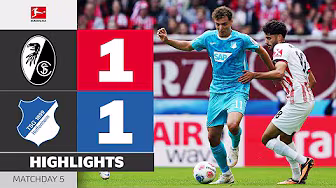 Rapid Start Ends In Draw! | SC FREIBURG - HOFFENHEIM | Highlights | Matchday 5 – Bundesliga 2025/26 backdrop