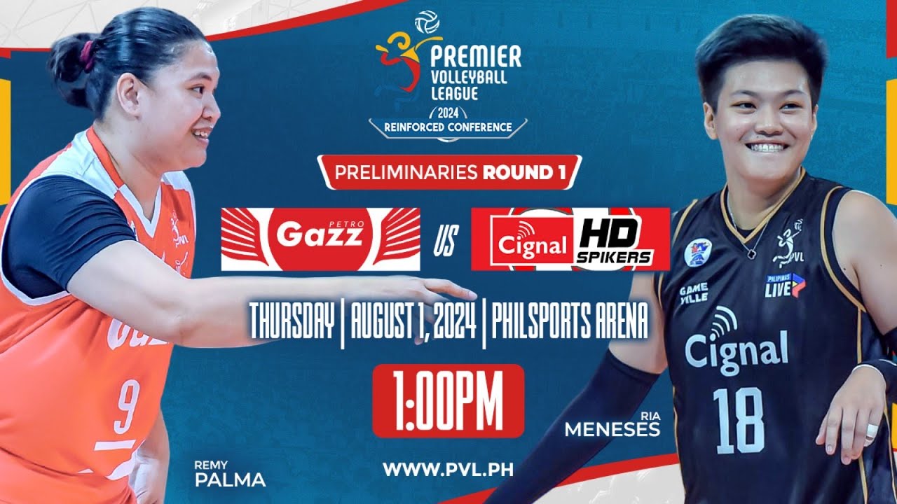 PETRO GAZZ vs. CIGNAL - Full Match | Preliminaries | 2024 PVL Reinforced Conference background