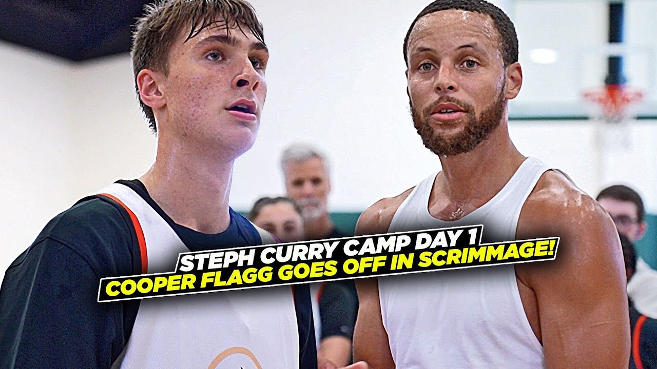 Cooper Flagg SHOCKS Steph Curry During Day 1 of Curry Camp! background