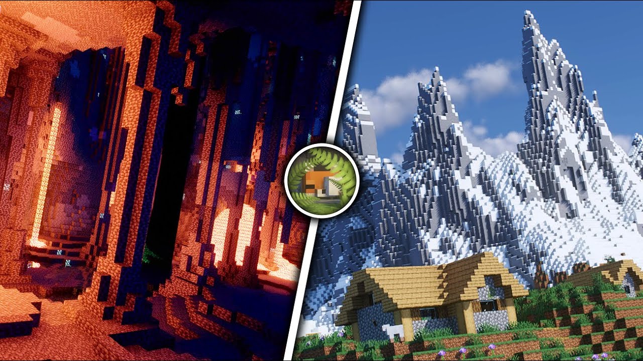 Minecraft 1.18 Caves & Cliffs Shaders Cinematic | 4K background