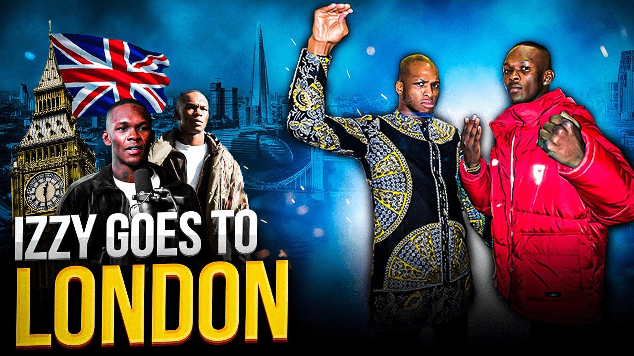Israel Adesanya & Michael Venom Page Link Up In London | World Tour background
