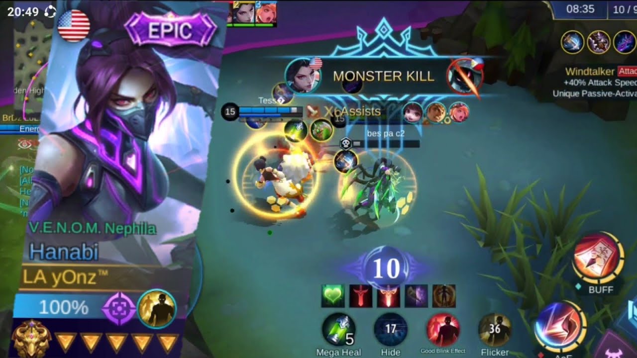 HANABI Gameplay Survival Mode | Mobile Legends: Bang Bang background