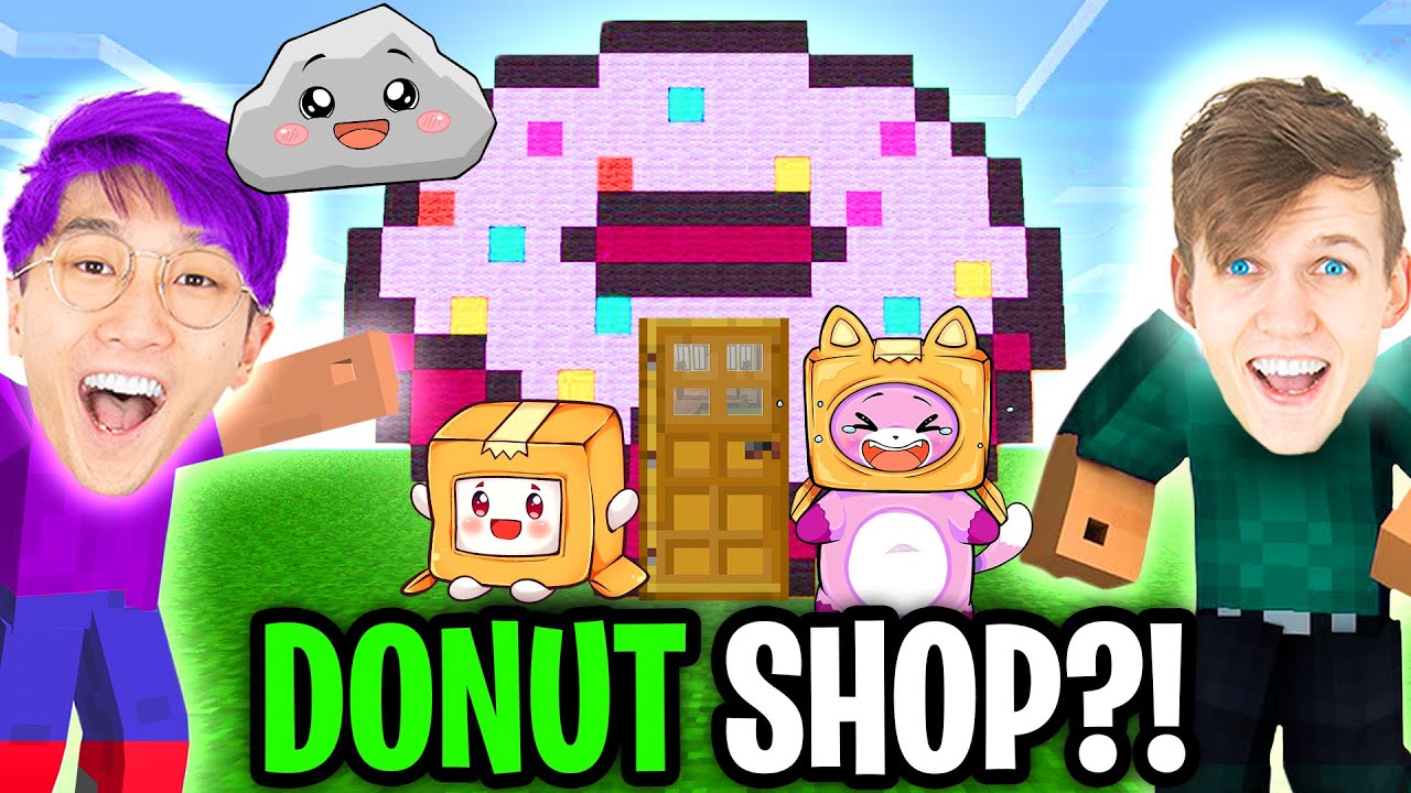 FOXY, BOXY, & ROCKY Build A DONUT SHOP In MINECRAFT! (WE FOUND RARE DONUT SPRINKLES!) background