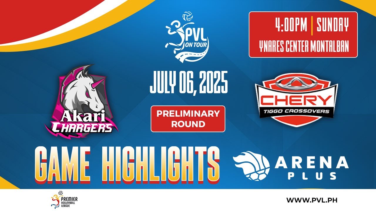 Akari vs. Chery Tiggo - Match Highlights | 2025 PVL On Tour background