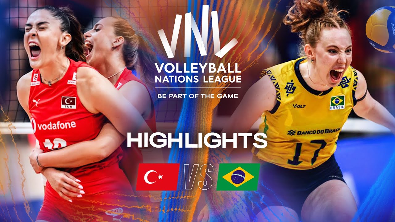 Türkiye 🇹🇷 vs. Brazil 🇧🇷 - Highlights | Week 2 | Women's VNL 2025 background