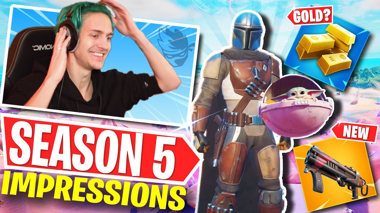Ninja's First Impressions of Fortnite Season 5!! W/ Jordan Fisher background