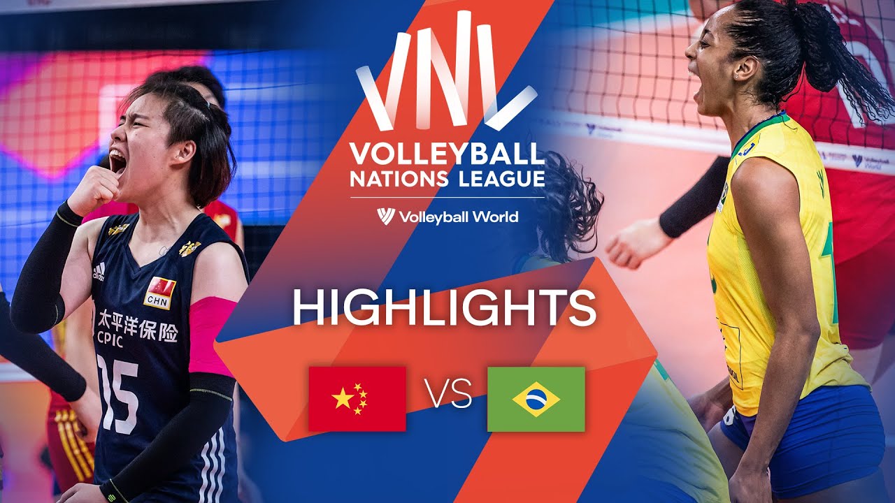 🇨🇳 CHN vs. 🇧🇷 BRA - Highlights Week 3 | Women's VNL 2022 background