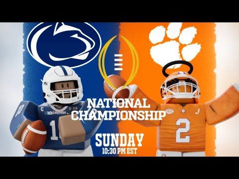 S17 National Championship Highlights | Roblox NCAAF | #1 Penn State vs #10 Clemson